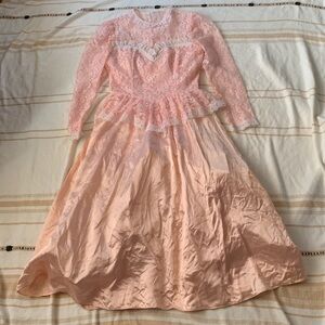 Vintage Gunne Sax Sweetheart Neckline Dress Size 9